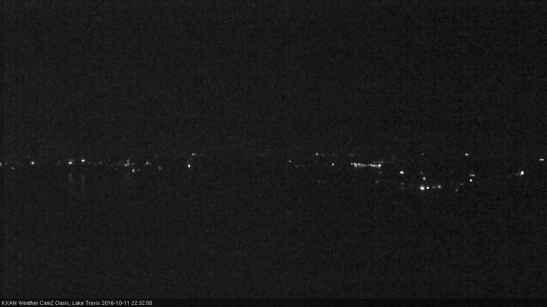 Lake Travis webcam, October 11, 2016 10:00 PM CT
