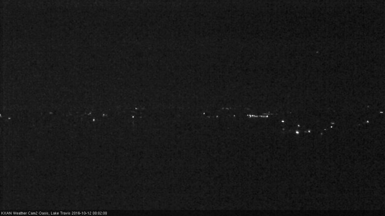 Lake Travis webcam, October 11, 2016 11:30 PM CT