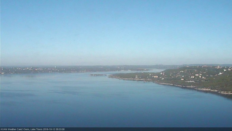 Lake Travis webcam, October 12, 2016 9:00 AM CT