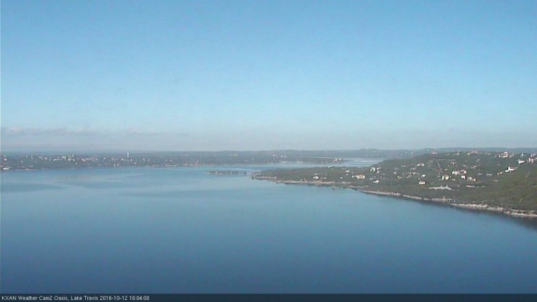 Lake Travis webcam, October 12, 2016 9:10 AM CT