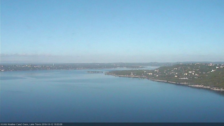 Lake Travis webcam, October 12, 2016 9:15 AM CT