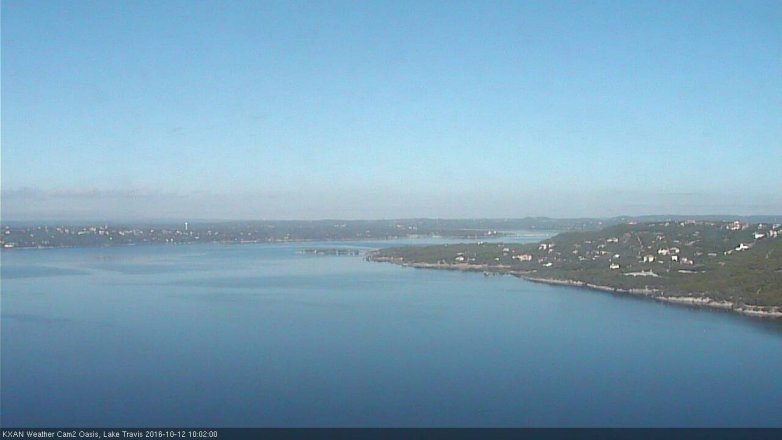 Lake Travis webcam, October 12, 2016 9:20 AM CT