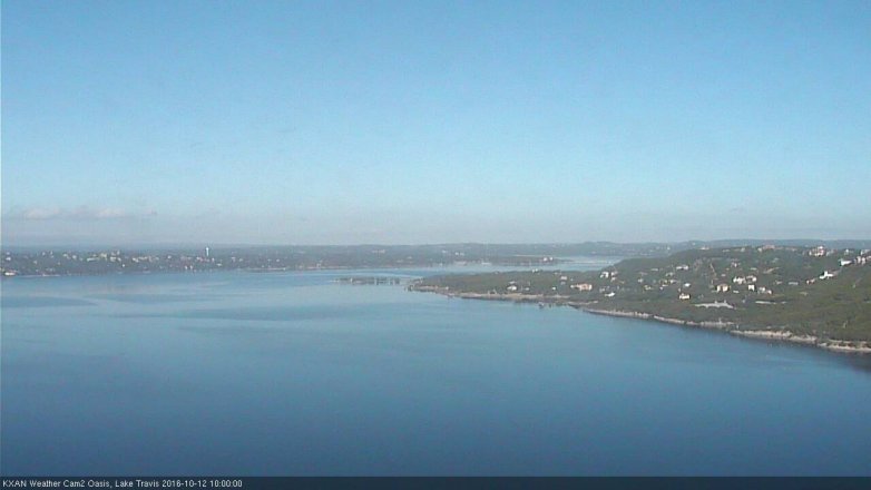 Lake Travis webcam, October 12, 2016 9:30 AM CT