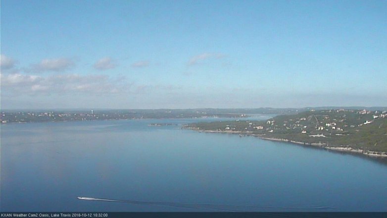 Lake Travis webcam, October 12, 2016 9:35 AM CT
