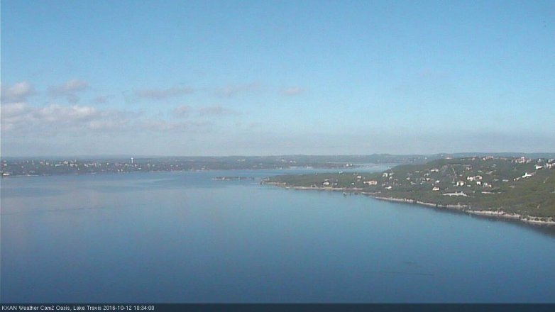 Lake Travis webcam, October 12, 2016 9:40 AM CT