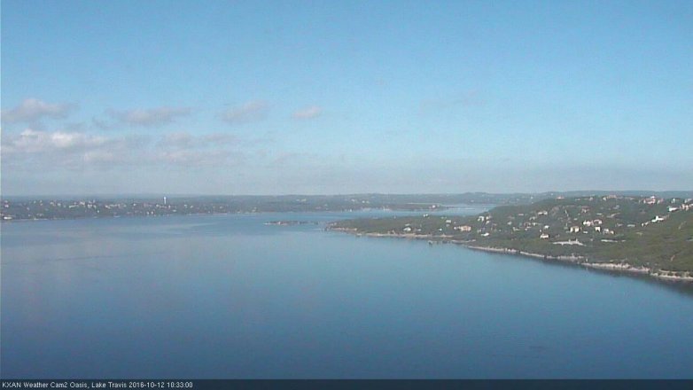 Lake Travis webcam, October 12, 2016 9:55 AM CT