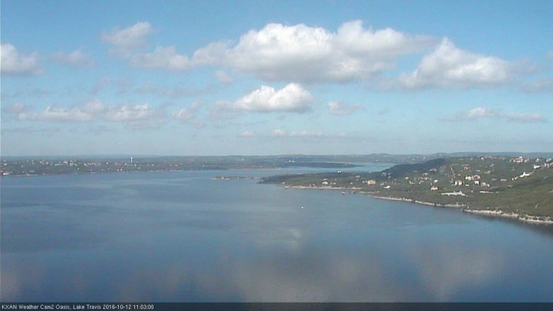 Lake Travis webcam, October 12, 2016 10:30 AM CT
