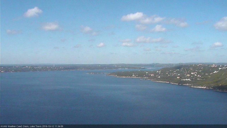Lake Travis webcam, October 12, 2016 10:40 AM CT
