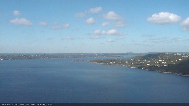 Lake Travis webcam, October 12, 2016 10:45 AM CT