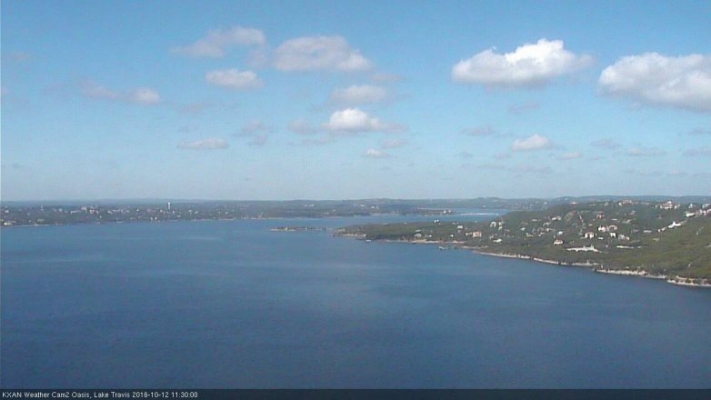 Lake Travis webcam, October 12, 2016 10:50 AM CT