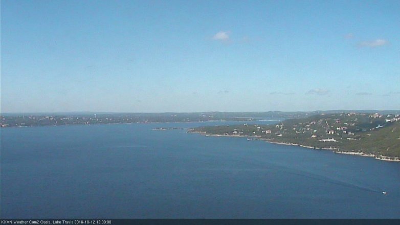 Lake Travis webcam, October 12, 2016 11:25 AM CT