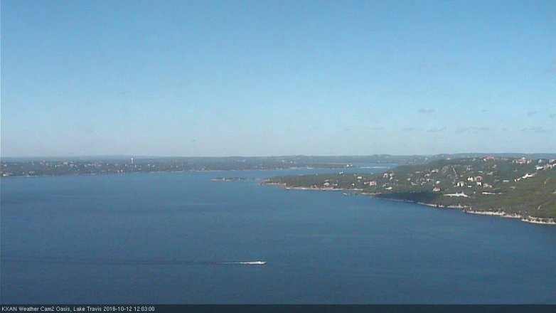 Lake Travis webcam, October 12, 2016 11:35 AM CT
