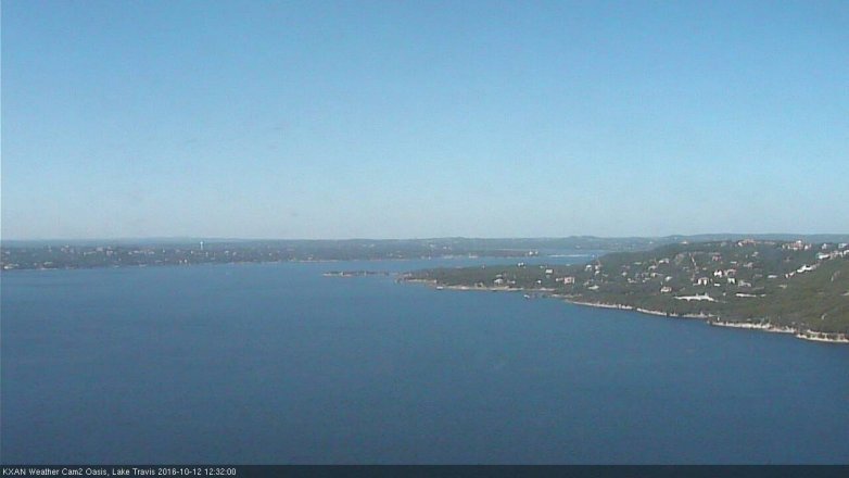 Lake Travis webcam, October 12, 2016 11:40 AM CT