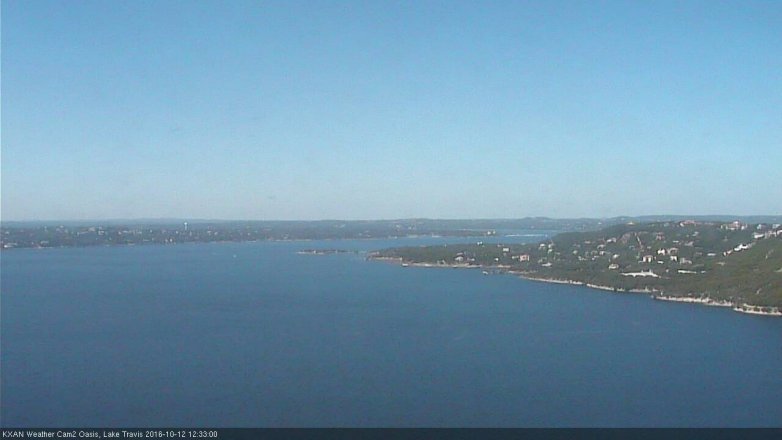 Lake Travis webcam, October 12, 2016 11:45 AM CT