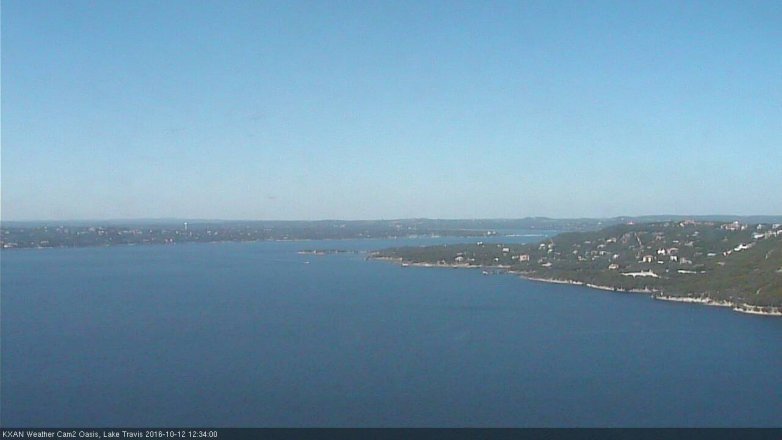 Lake Travis webcam, October 12, 2016 11:55 AM CT