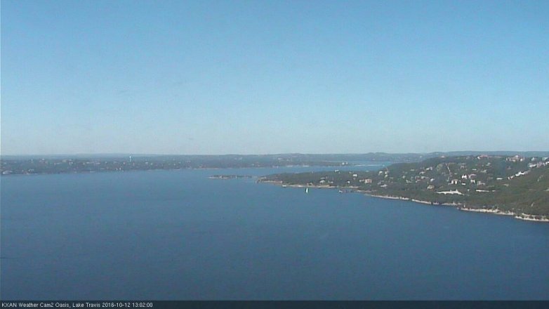 Lake Travis webcam, October 12, 2016 12:15 PM CT