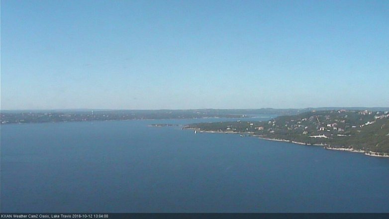Lake Travis webcam, October 12, 2016 12:30 PM CT