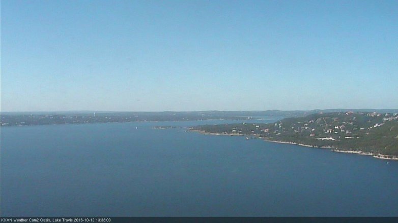 Lake Travis webcam, October 12, 2016 12:40 PM CT