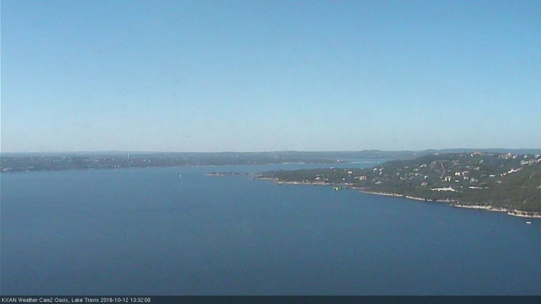 Lake Travis webcam, October 12, 2016 12:45 PM CT