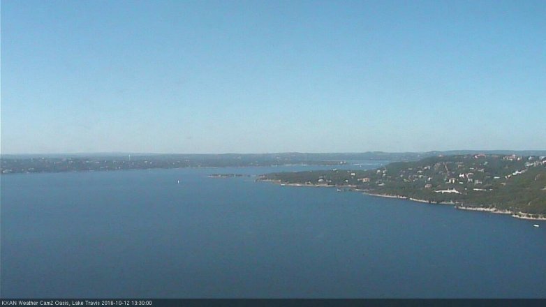 Lake Travis webcam, October 12, 2016 1:00 PM CT