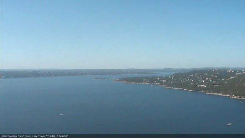 Lake Travis webcam, October 12, 2016 1:05 PM CT
