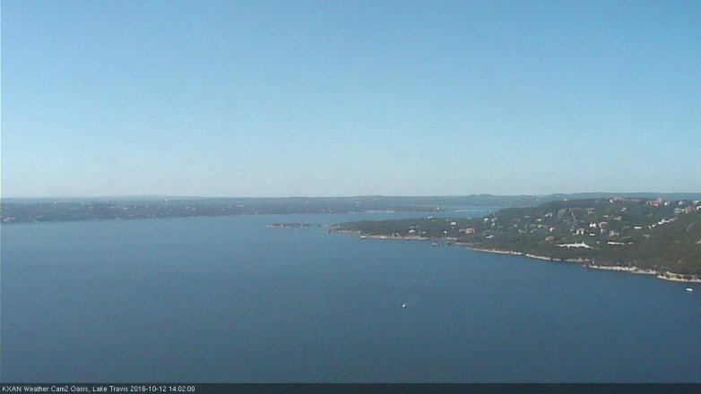 Lake Travis webcam, October 12, 2016 1:15 PM CT