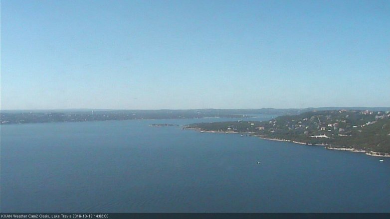 Lake Travis webcam, October 12, 2016 1:35 PM CT