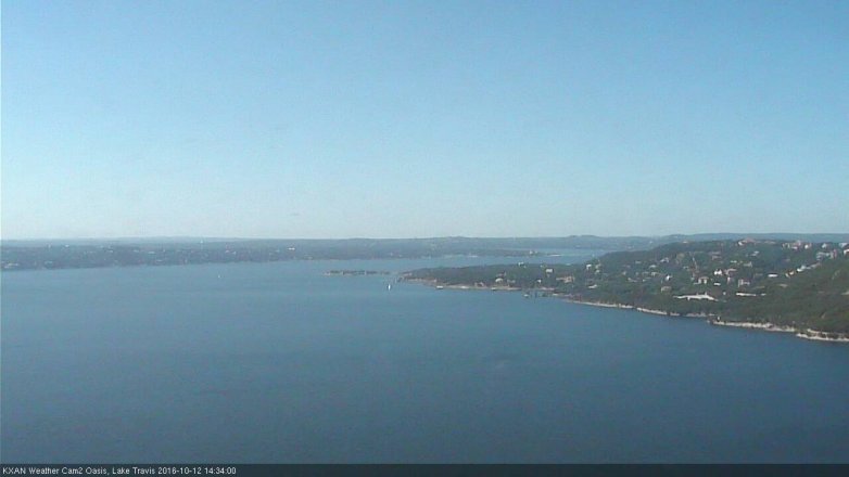 Lake Travis webcam, October 12, 2016 1:40 PM CT