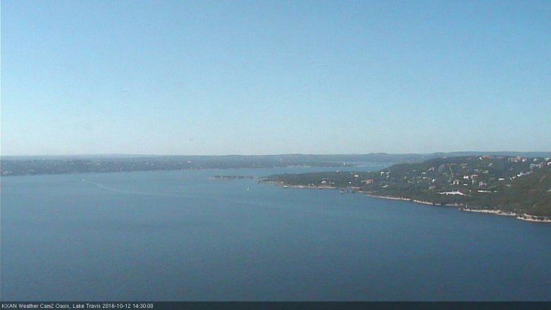 Lake Travis webcam, October 12, 2016 1:45 PM CT