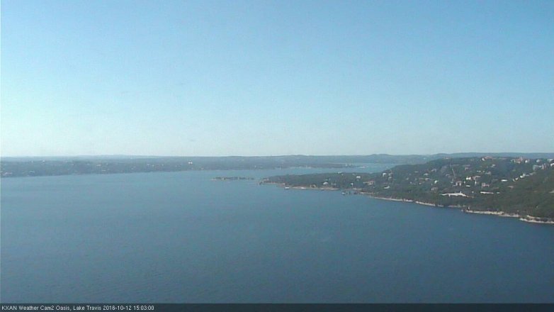 Lake Travis webcam, October 12, 2016 2:25 PM CT