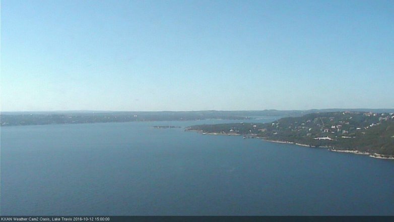 Lake Travis webcam, October 12, 2016 2:30 PM CT