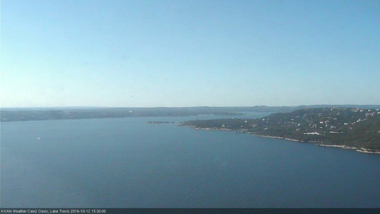 Lake Travis webcam, October 12, 2016 2:35 PM CT