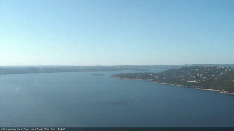 Lake Travis webcam, October 12, 2016 2:45 PM CT