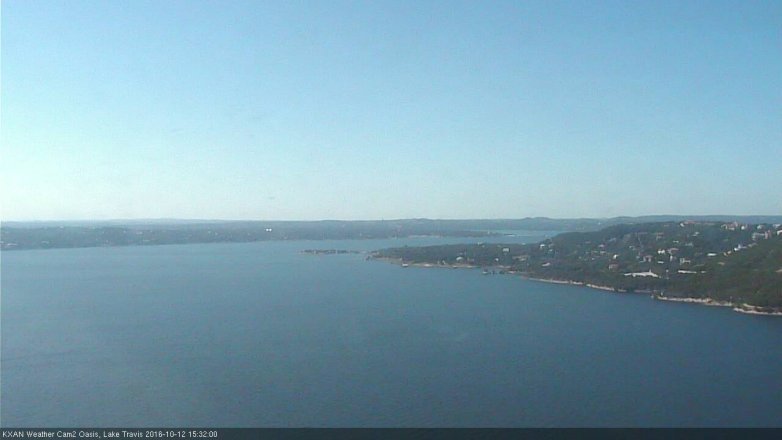 Lake Travis webcam, October 12, 2016 3:00 PM CT