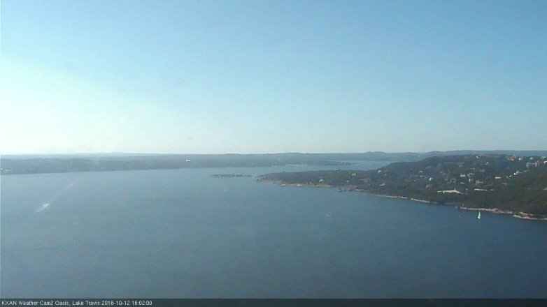 Lake Travis webcam, October 12, 2016 3:20 PM CT