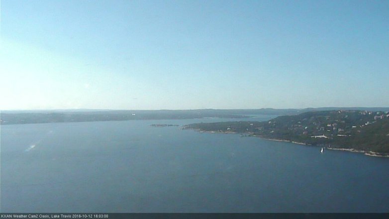 Lake Travis webcam, October 12, 2016 3:30 PM CT