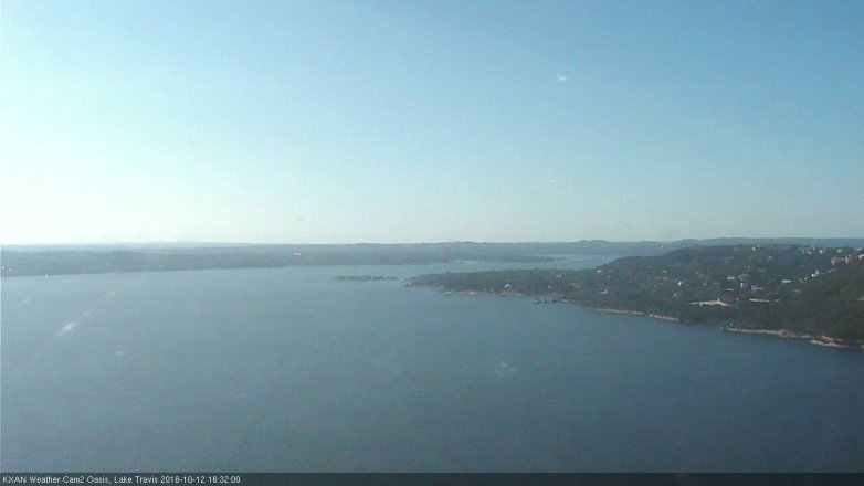 Lake Travis webcam, October 12, 2016 3:45 PM CT