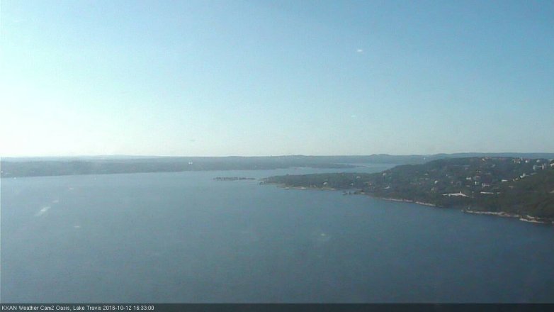 Lake Travis webcam, October 12, 2016 3:55 PM CT