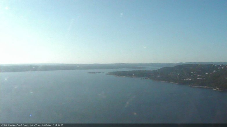 Lake Travis webcam, October 12, 2016 4:30 PM CT