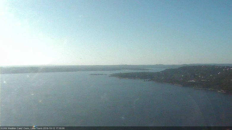 Lake Travis webcam, October 12, 2016 4:40 PM CT