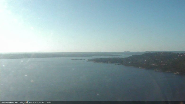 Lake Travis webcam, October 12, 2016 4:50 PM CT