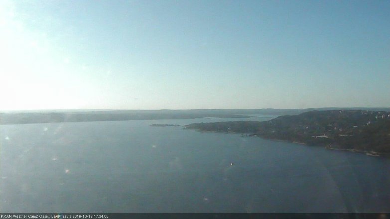 Lake Travis webcam, October 12, 2016 5:05 PM CT