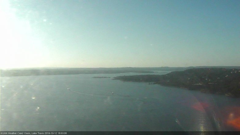Lake Travis webcam, October 12, 2016 5:20 PM CT