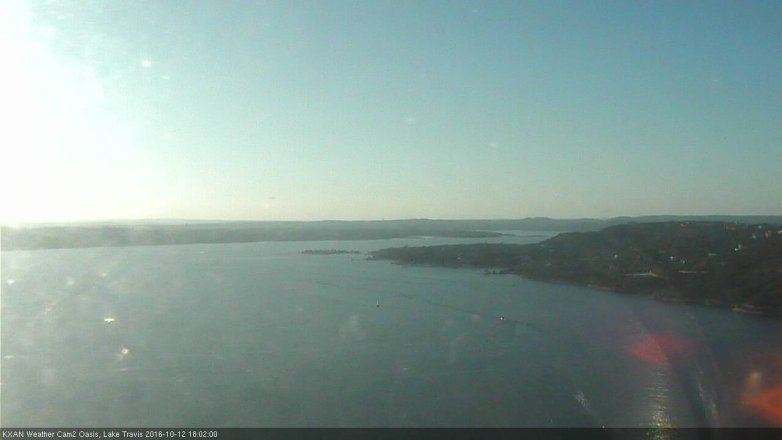 Lake Travis webcam, October 12, 2016 5:25 PM CT