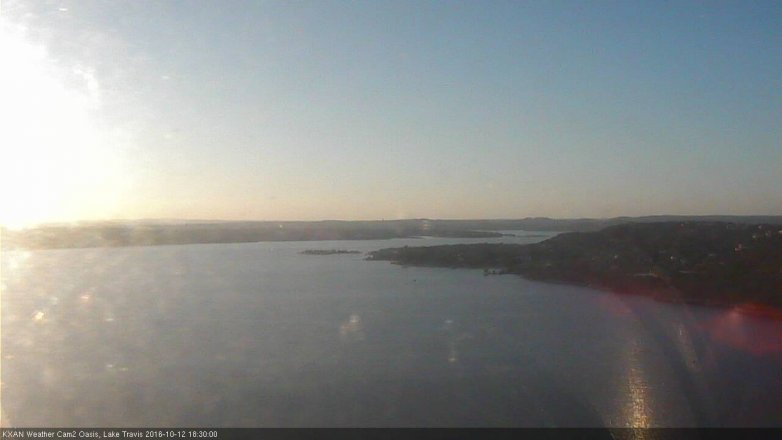 Lake Travis webcam, October 12, 2016 5:40 PM CT