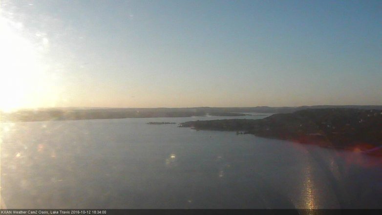 Lake Travis webcam, October 12, 2016 5:50 PM CT