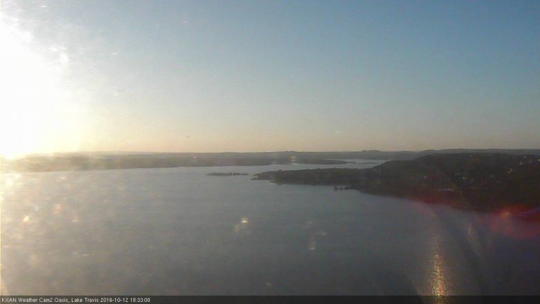 Lake Travis webcam, October 12, 2016 6:00 PM CT