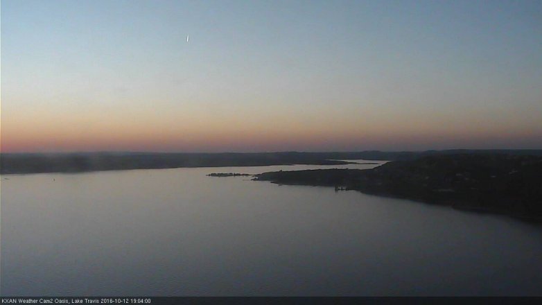 Lake Travis webcam, October 12, 2016 6:25 PM CT