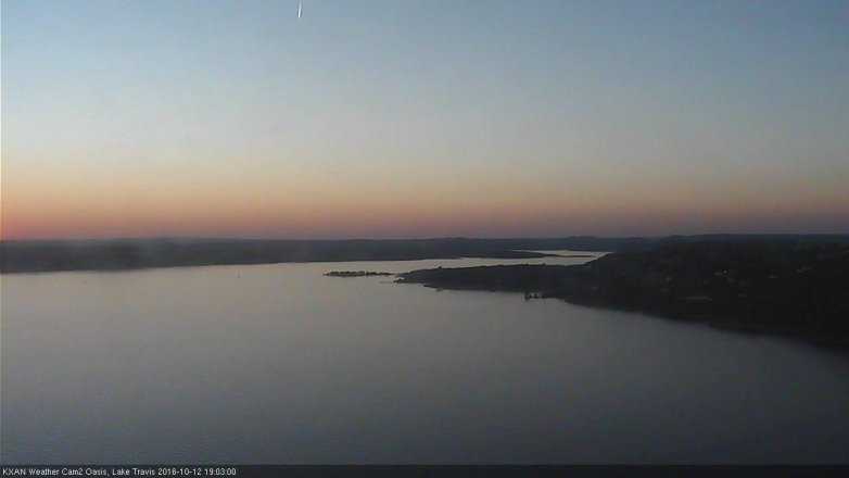 Lake Travis webcam, October 12, 2016 6:30 PM CT