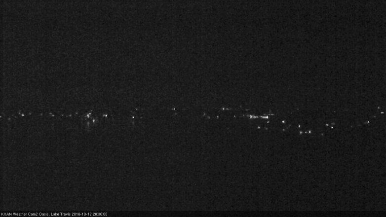 Lake Travis webcam, October 12, 2016 8:00 PM CT